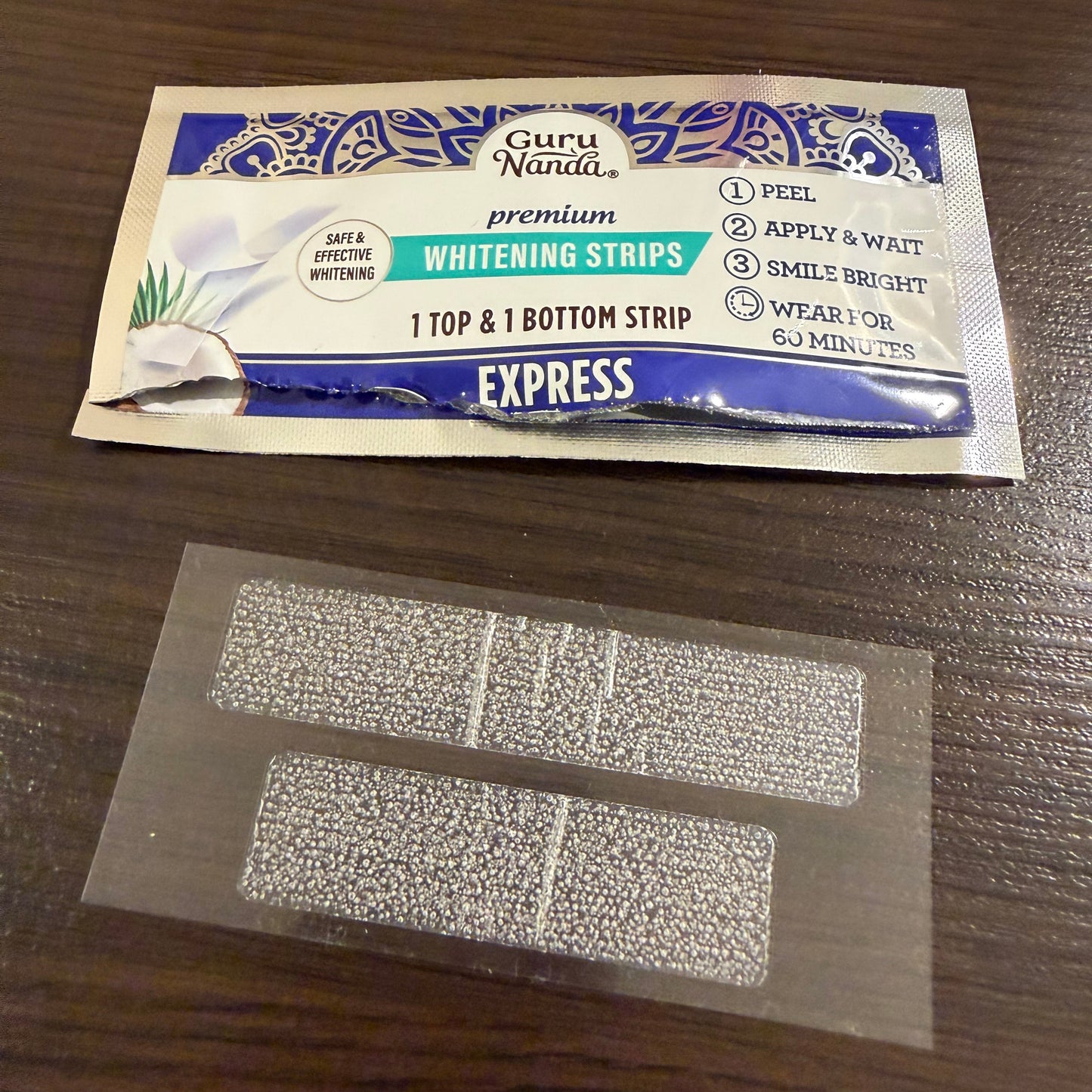 Guru Nanda Premium Whitening Strips z olejem kokosowym (32 paski wybielające)